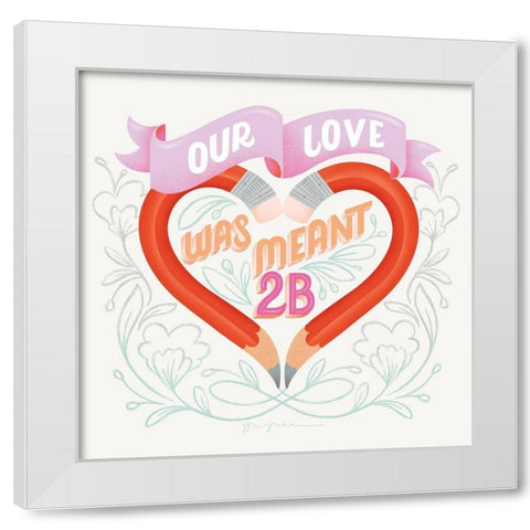 Just My Type VI White Modern Wood Framed Art Print by Graham, Gia