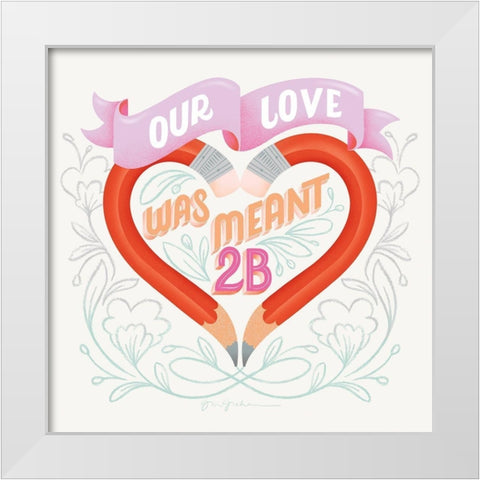 Just My Type VI White Modern Wood Framed Art Print by Graham, Gia