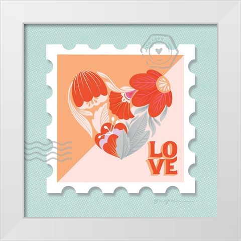 Just My Type VII White Modern Wood Framed Art Print by Graham, Gia