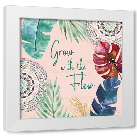 The Tropics VII White Modern Wood Framed Art Print by June, Dina