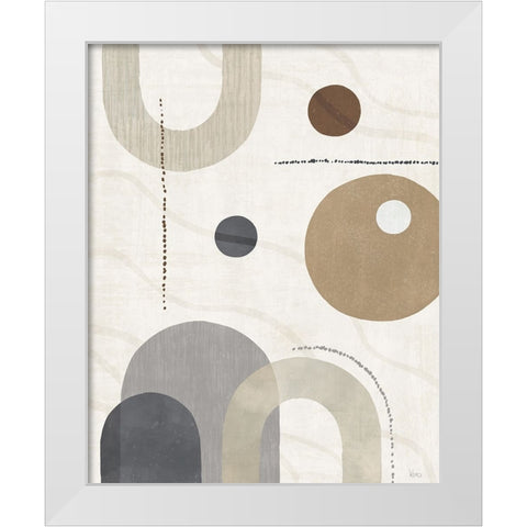 Soft Balance I Neutral White Modern Wood Framed Art Print by Charron, Veronique