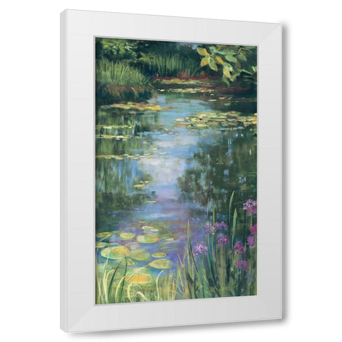 Garden Pond I White Modern Wood Framed Art Print by Rowan, Carol