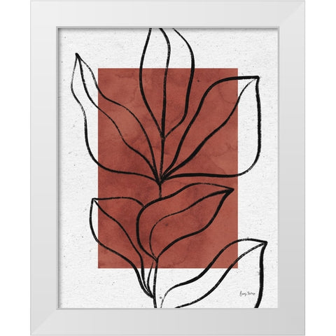 Color Block Balance II Hot Sauce White Modern Wood Framed Art Print by Thorns, Becky