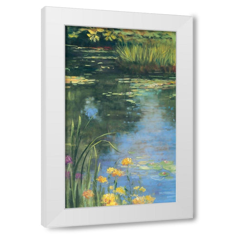 Garden Pond II White Modern Wood Framed Art Print by Rowan, Carol