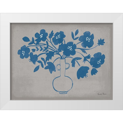 Modern Vallarta Blue I White Modern Wood Framed Art Print by Zaman, Farida