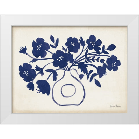 Modern Sodalite Blue II White Modern Wood Framed Art Print by Zaman, Farida
