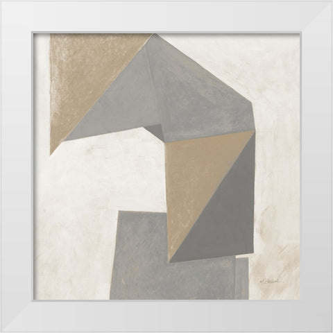 Paper Trail Travertine Crop White Modern Wood Framed Art Print by Schick, Mike