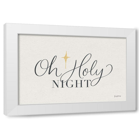 Oh Holy Night White Modern Wood Framed Art Print by Thorns, Becky