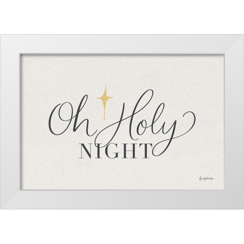 Oh Holy Night White Modern Wood Framed Art Print by Thorns, Becky