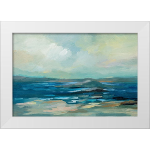 Morning Marine Layer White Modern Wood Framed Art Print by Vassileva, Silvia