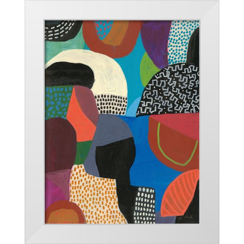 Wait White Modern Wood Framed Art Print by Warrick, Cheryl