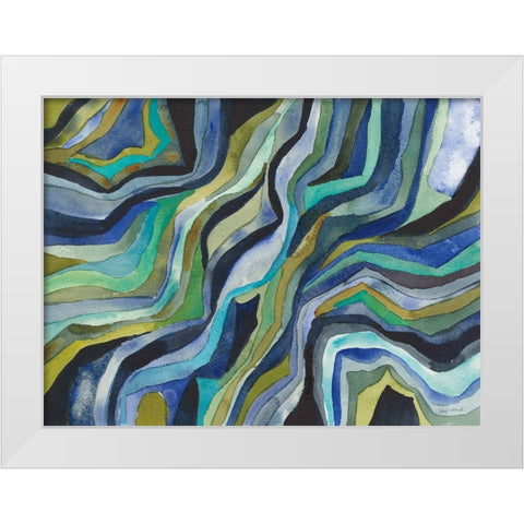 Flow White Modern Wood Framed Art Print by Warrick, Cheryl