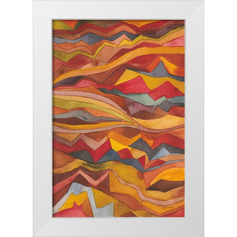 Painted Desert I White Modern Wood Framed Art Print by Warrick, Cheryl