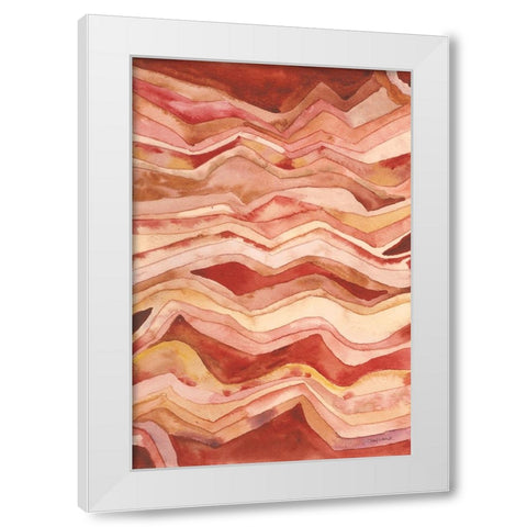 Painted Desert II White Modern Wood Framed Art Print by Warrick, Cheryl