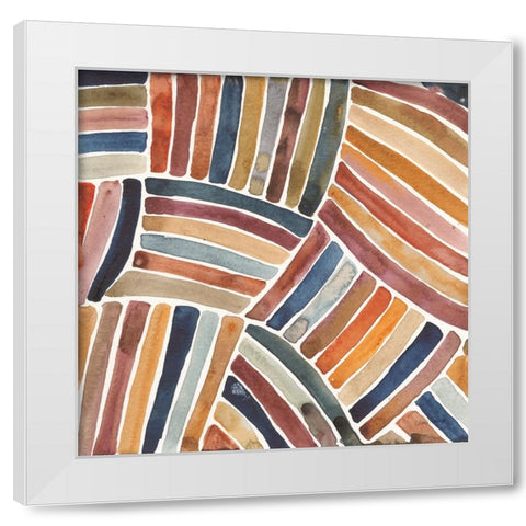 Furrow I White Modern Wood Framed Art Print by Warrick, Cheryl