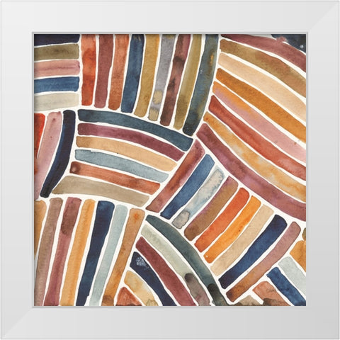 Furrow I White Modern Wood Framed Art Print by Warrick, Cheryl