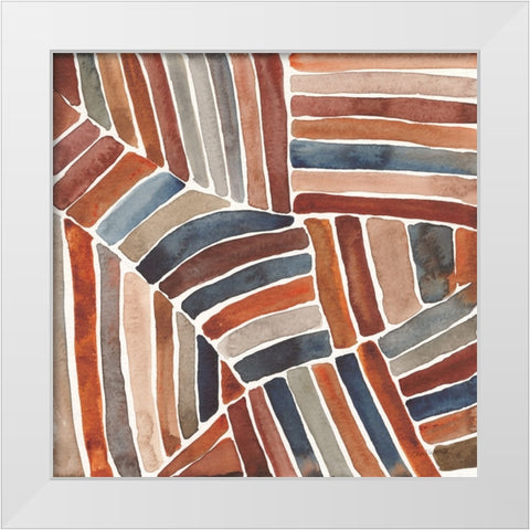 Furrow II White Modern Wood Framed Art Print by Warrick, Cheryl