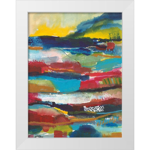 Nocturne II White Modern Wood Framed Art Print by Warrick, Cheryl