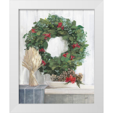 Natural Christmas II Blue White Modern Wood Framed Art Print by Purinton, Julia