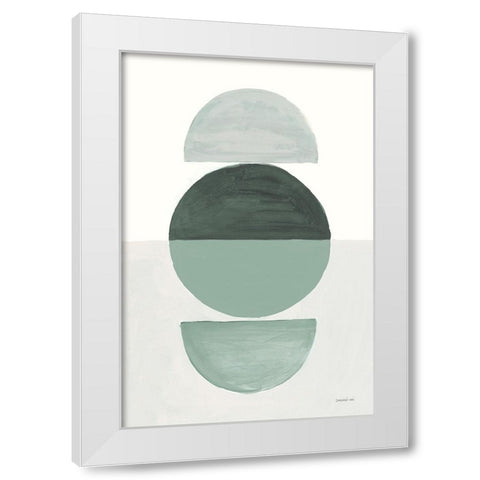 In Between I Eucalyptus White Modern Wood Framed Art Print by Nai, Danhui