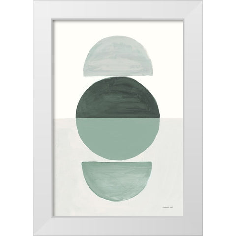 In Between I Eucalyptus White Modern Wood Framed Art Print by Nai, Danhui