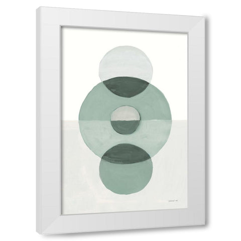 In Between II Eucalyptus White Modern Wood Framed Art Print by Nai, Danhui