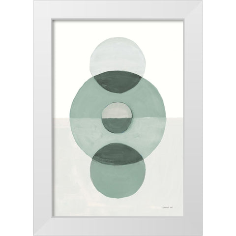 In Between II Eucalyptus White Modern Wood Framed Art Print by Nai, Danhui