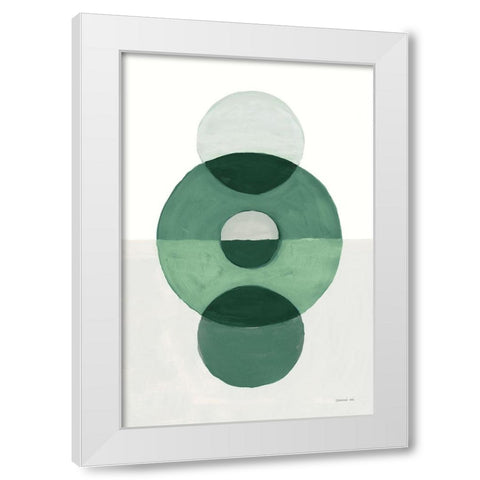 In Between II Green White Modern Wood Framed Art Print by Nai, Danhui