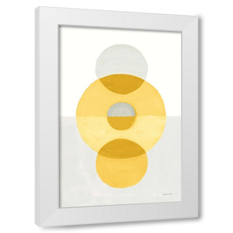 In Between II Yellow White Modern Wood Framed Art Print by Nai, Danhui