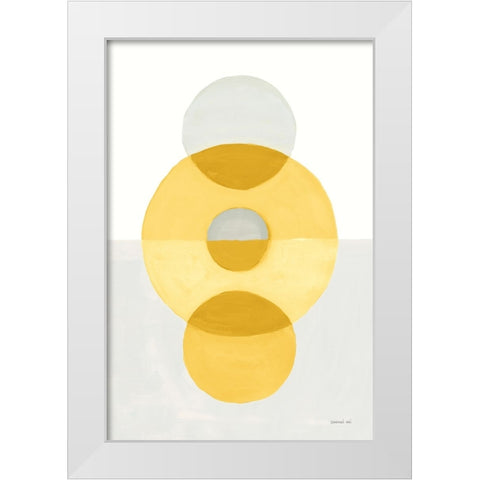 In Between II Yellow White Modern Wood Framed Art Print by Nai, Danhui