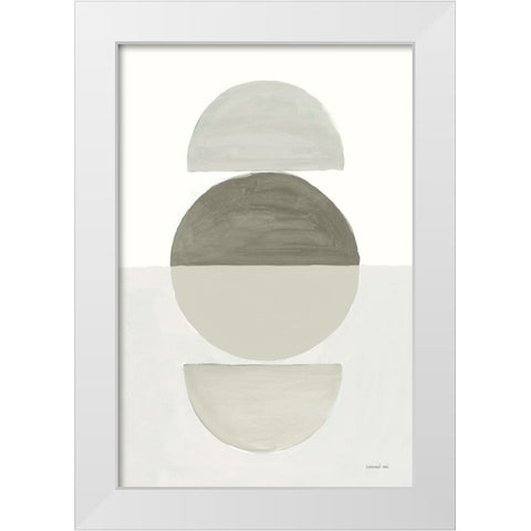 In Between I Neutral White Modern Wood Framed Art Print by Nai, Danhui