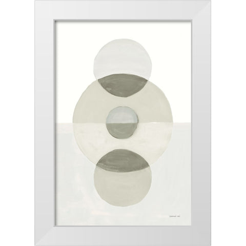 In Between II Neutral White Modern Wood Framed Art Print by Nai, Danhui