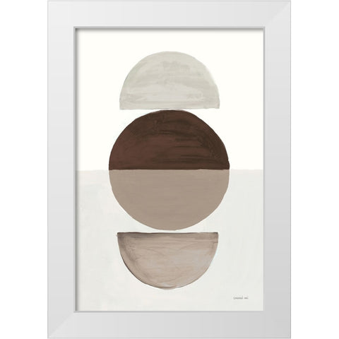 In Between I Earth White Modern Wood Framed Art Print by Nai, Danhui
