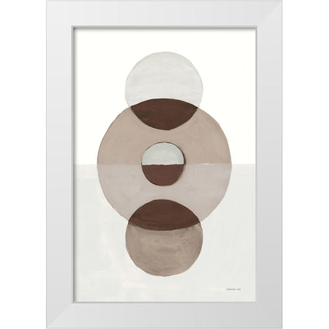 In Between II Earth White Modern Wood Framed Art Print by Nai, Danhui