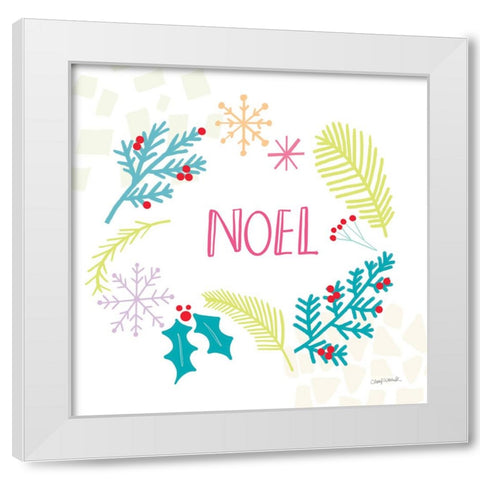 Peace Love Joy III Bright White Modern Wood Framed Art Print by Warrick, Cheryl