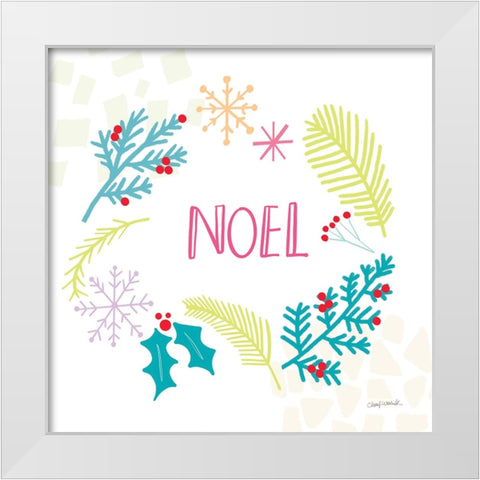 Peace Love Joy III Bright White Modern Wood Framed Art Print by Warrick, Cheryl