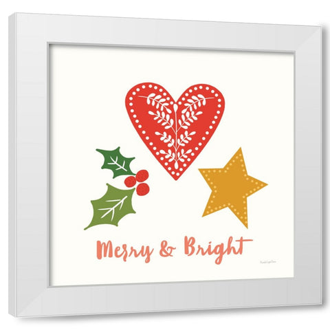 Merry Everything II Script White Modern Wood Framed Art Print by Charro, Mercedes Lopez