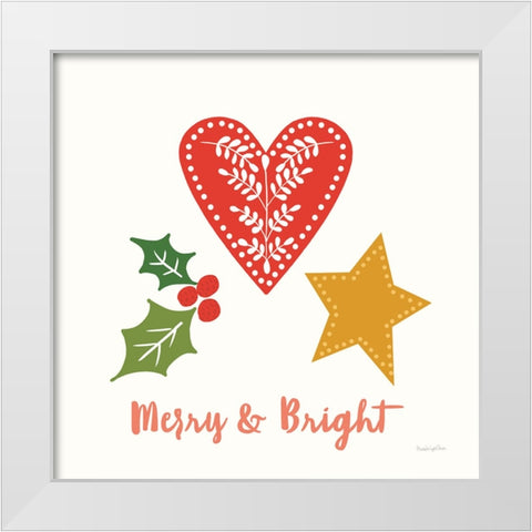 Merry Everything II Script White Modern Wood Framed Art Print by Charro, Mercedes Lopez