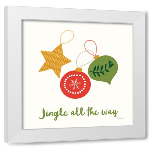 Merry Everything III Script White Modern Wood Framed Art Print by Charro, Mercedes Lopez