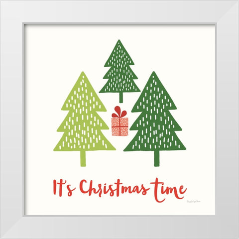 Merry Everything IV Script White Modern Wood Framed Art Print by Charro, Mercedes Lopez