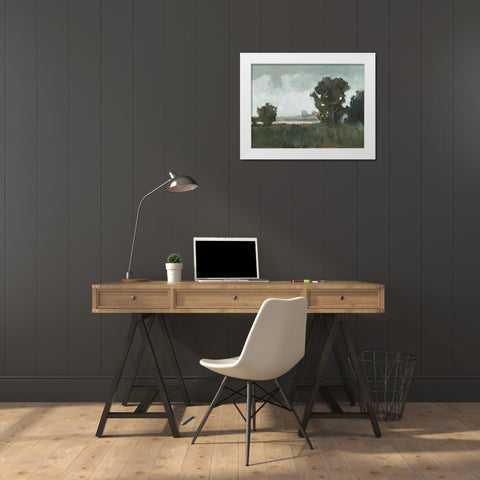 Waterway White Modern Wood Framed Art Print by Munger, Pamela