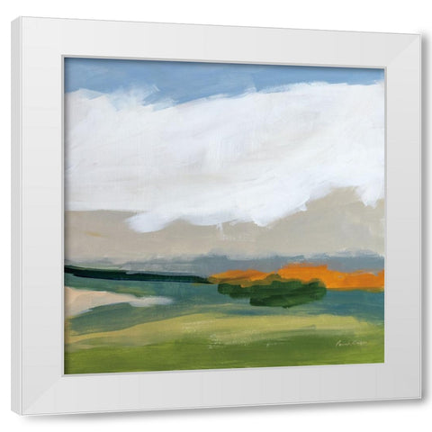 Spring Breeze White Modern Wood Framed Art Print by Munger, Pamela