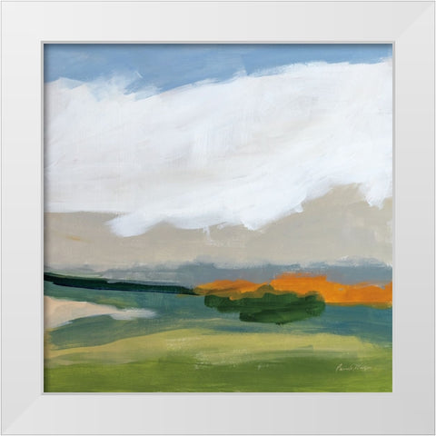 Spring Breeze White Modern Wood Framed Art Print by Munger, Pamela