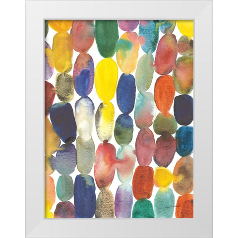 Orbs II White Modern Wood Framed Art Print by Warrick, Cheryl