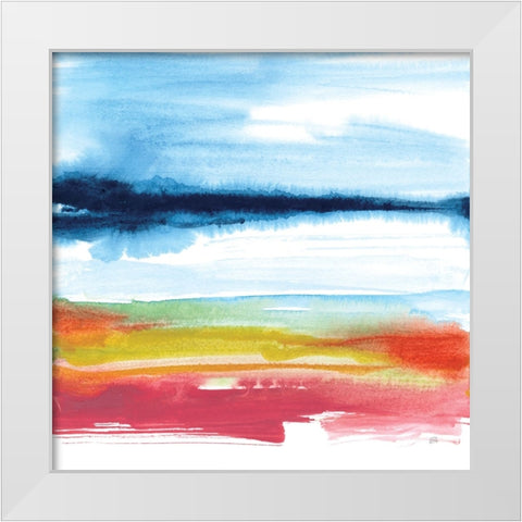 Jewel Waterway III White Modern Wood Framed Art Print by Paschke, Chris