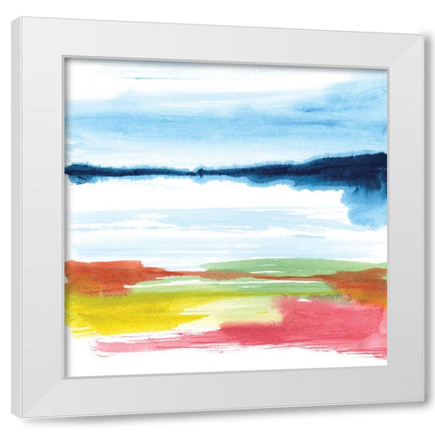 Jewel Waterway IV White Modern Wood Framed Art Print by Paschke, Chris