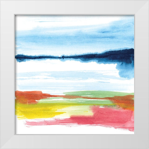 Jewel Waterway IV White Modern Wood Framed Art Print by Paschke, Chris