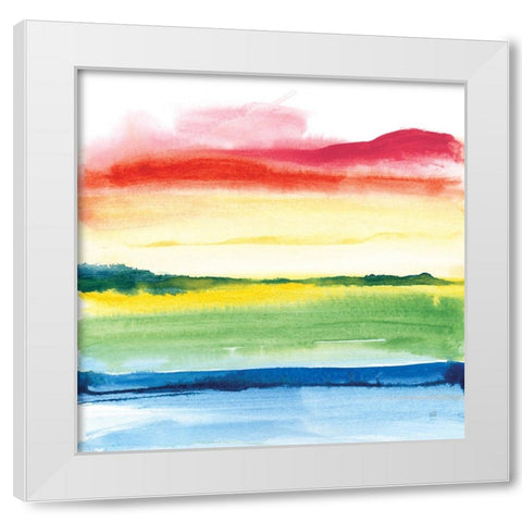 Jewel Waterway V White Modern Wood Framed Art Print by Paschke, Chris