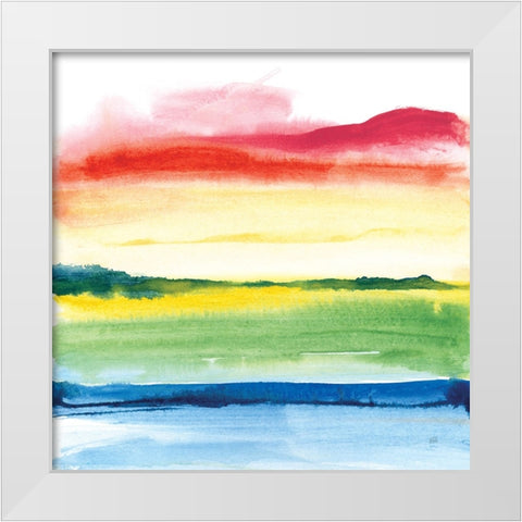 Jewel Waterway V White Modern Wood Framed Art Print by Paschke, Chris