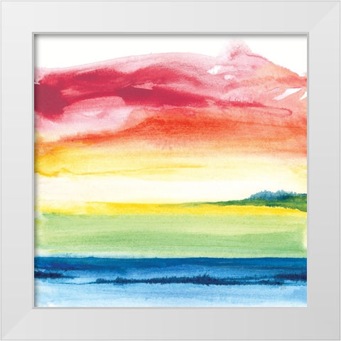 Jewel Waterway VI White Modern Wood Framed Art Print by Paschke, Chris